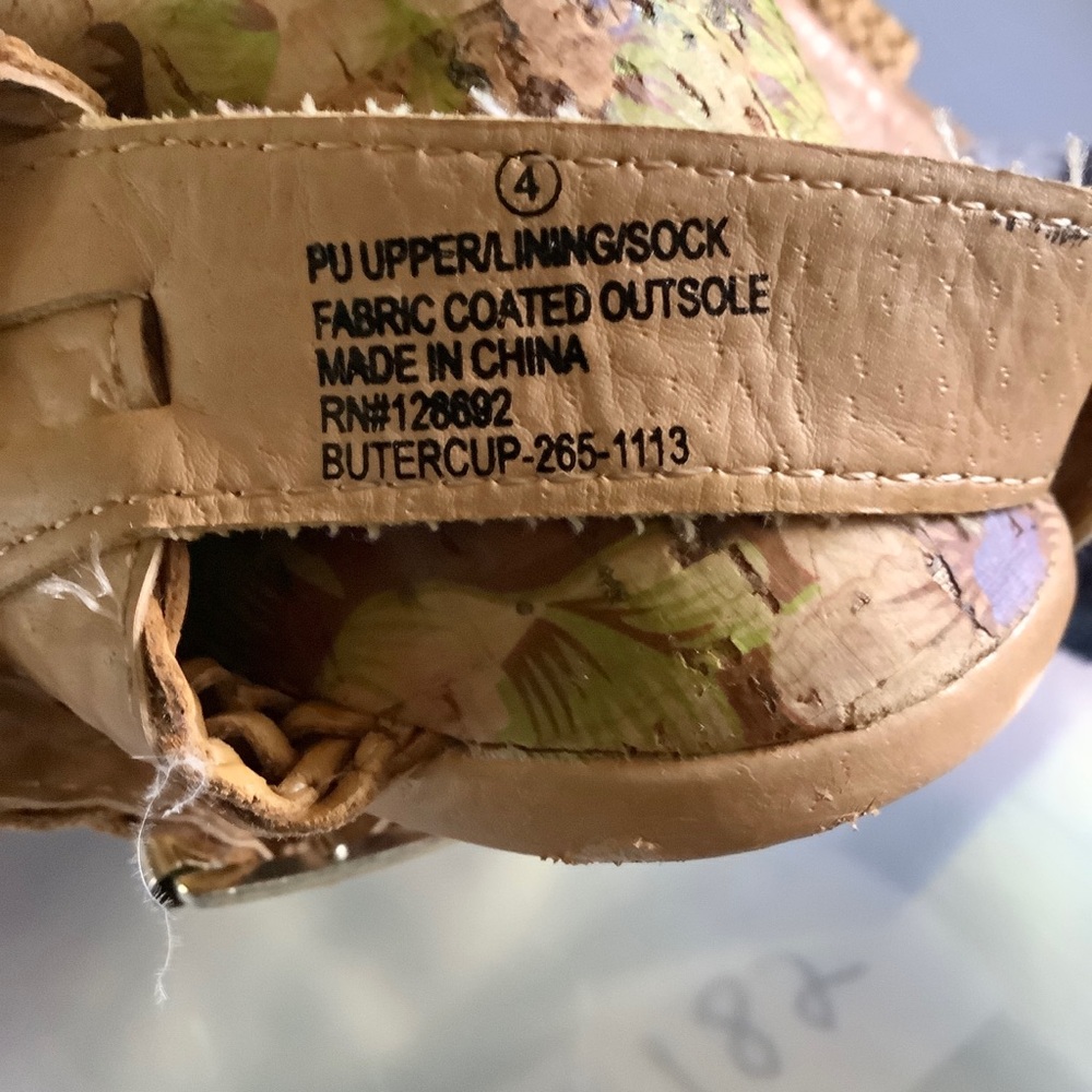 STEVE MADDEN “Buttercup” Printed Cork Wedge Sandals - Picture 7 of 10